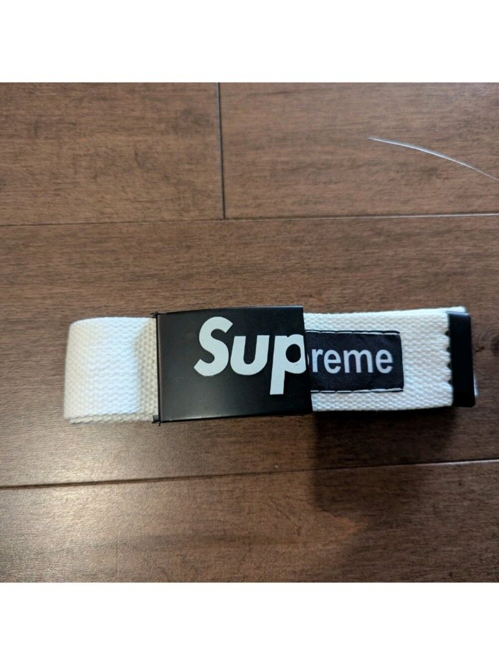 Supreme Cream Web Belt Black Box Logo Adjustable Streetwear Belt